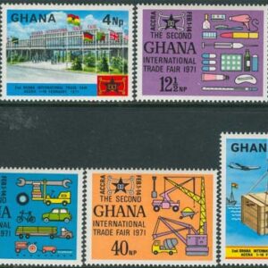 Ghana – M  423-427 2:a Int. handelsmässa i Accra, 5 kpl **