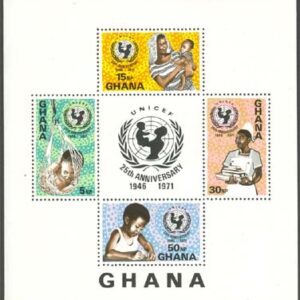 Ghana – M BL  44 FN – UNICEF 25 år – Barn, Block **