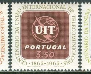 Portugal – M  982-984 Internationella Teleunion ITU 100 år, 3 kpl **