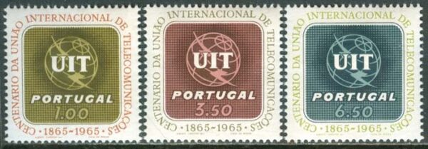 Portugal - M  982-984 Internationella Teleunion ITU 100 år, 3 kpl **