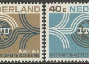 Nederländerna – M  840-841 Internationella Teleunion ITU 100 år, 2 kpl **