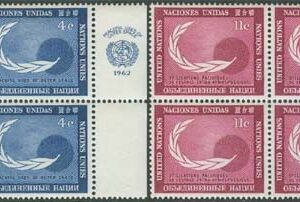 FN New York – M  122-123 Fredlig utnyttjande av Rymden, 2 4-Block**
