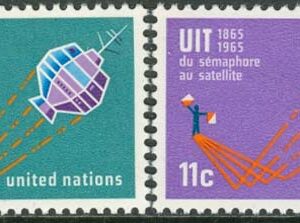 FN New York – M  152-153 Internationella Teleunionen ITU (UIT) 100 år, 2 kpl **