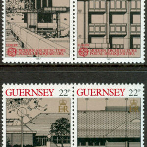 Guernsey – M  389-392 Europa CEPT 1987 Byggnader, 2 par kpl **