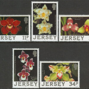 Jersey – M  425-429 Blommor – Orkidéer II, 5 kpl **