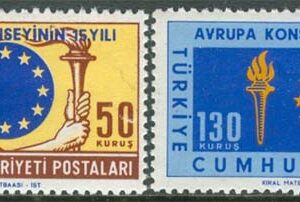 Turkiet – M 1901-1902 Europarådet 15 år 1964, fin serie 2 kpl **