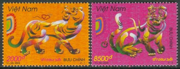 Vietnam - M 3539-3540 Katter - Tigerns År - Kinesiska Nyåret, 2 kpl **