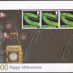 Gibraltar – FDC 1999-11-11 – Jul & Nyår 1999 – Nytt Årtusende, 4-strip