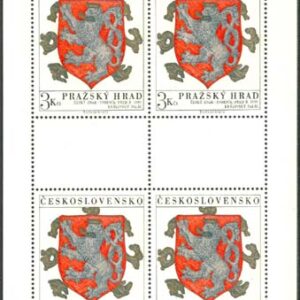 Tjeckoslovakien – M 2071-2072 Prager Burg – Konst, 2 st Miniark **