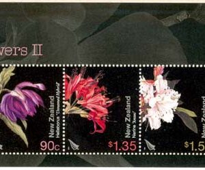Nya Zeeland – M BL 172 Trädgårdsblommor, block kpl **