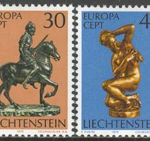 Liechtenstein – M  600-601 Europa CEPT 1974 – Skulpturer, 2 kpl **