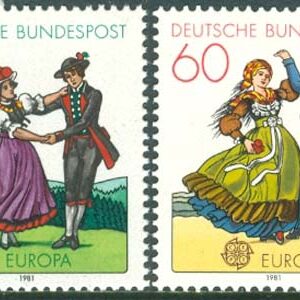 Tyskland – M 1096-1097 Europa CEPT 1981 Folklore, serie 2 kpl **