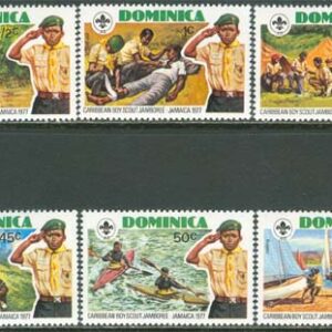 Dominica – M  538-543 Scouting – Karibiska Träffen 1977, 6 kpl **