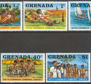 Grenada – M  843-849 Scouting – Karibiska Träffen 1977, 7 kpl **