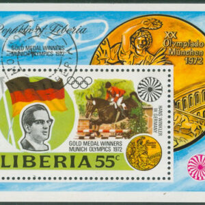 Liberia – M BL  64 A OS i München 1972 Medaljörer, Block