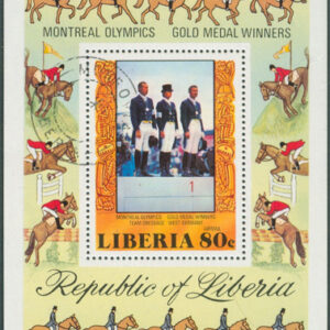 Liberia – M BL  86 A OS i Montreal 1976 Medaljörer – Hästar, Block