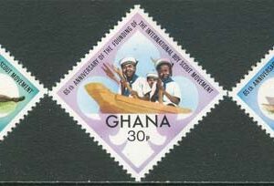 Ghana – M  479, 481, 483 A Scouting 65 år, serie 3 olika **