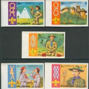 Fujeira – M  679-683 B Scouting – Världsträff i Japan, serie 5 kpl **
