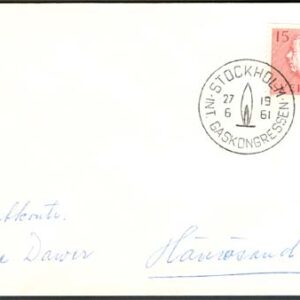 Stockholm 27/6-61 Int. Gaskongressen