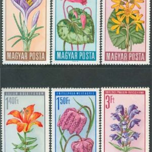 Ungern – M 2212-2217 A Blommor bla Sibiristånds, 6 kpl **