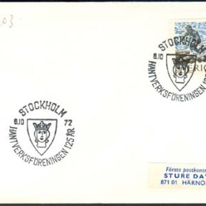 Stockholm 6/10-72 Hantverksföreningen 125 år