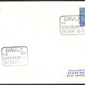 Gävle 11/11-72 Gefle Filatelist Sällskap 50 år