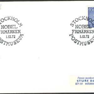 Stockholm 1/12-72 Nobelfrimärken Postmuseum