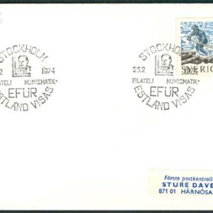 Stockholm 23/2-74 Filateli Numismatik EFÜR Estland Visas