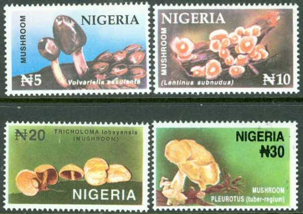 Nigeria - M  671-674 Svampar, 4 kpl **
