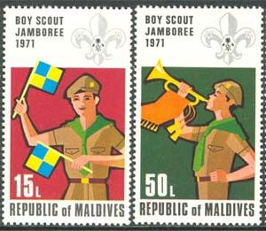 Maldiverna – M  413-416 A Scouting – Scoutingträff 1971, 4 kpl **