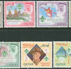 Qatar – M  316-322 Scouting 60 år – 12:e Träffen 1967, serie 7 kpl **