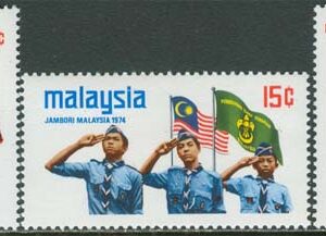 Malaysia – M  116-118 Scouting – Träff i Malaysia 1974, serie 3 kpl **