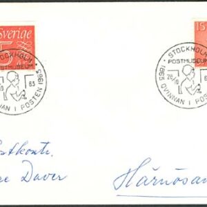 Stockholm 28/10-63 Qvinnan i Posten Postmuseum