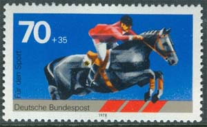 Tyskland – M  968 Idrottsstöd – Hästhoppning, 1 kpl **