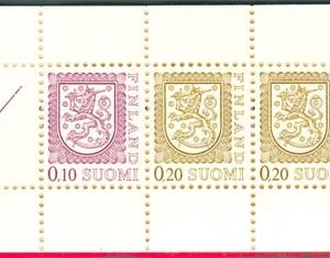 Finland – Häfte HA 13 I N:o 1777 Lejontyp 4 frimärken **