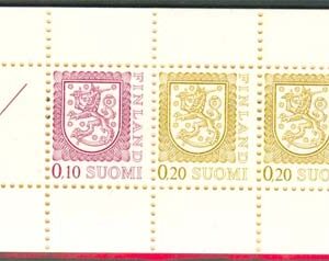 Finland – Häfte HA 13 I N:o 1858 Lejontyp 4 frimärken **
