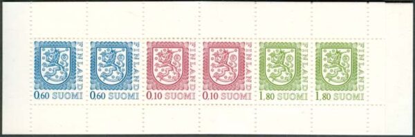 Finland - Häfte HA 19 N:o 2090 Lejontyp 6 frimärken **