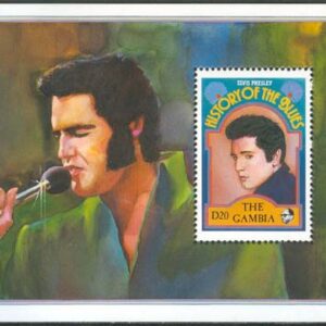 Gambia – M BL 141 Musik – Blues – Elvis Presley, fint Block **