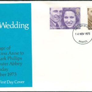 England – FDC 1973-11-14 – Bröllop Prinsessan Anne & Mark, serie 2 kpl
