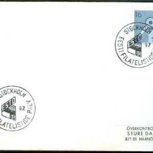 Stockholm 9/7-80 Eesti Filatelistide Päve Esto 80