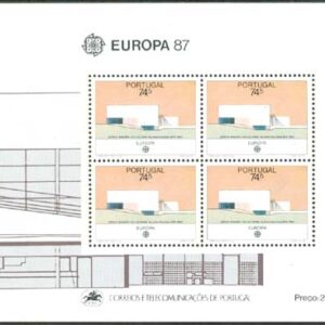 Portugal – M BL  54 Europa CEPT 1987 Byggnader, Block **
