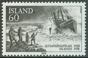 Island – F  573 Livräddningssällskapet 50 år, 1 kpl **