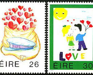 Irland – M  744-745 Valentins Dag 1991, 2 kpl **