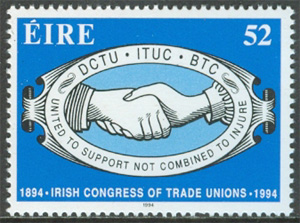 Irland – M  849 Fackförenings Kongress 100 år – ICTU, kpl **