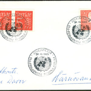 Stockholm 31/10-65 FN-Frimärken Postmuseum