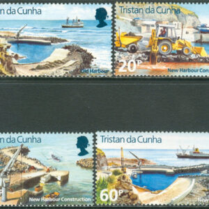 Tristan da Cunha – M  593-596 Båtar – Fartyg – Hamnbygge, 4 kpl **