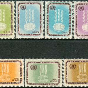 Paraguay – M 1208-1214 Världskampanjen mot Hungern 1963, serie 7 kpl **