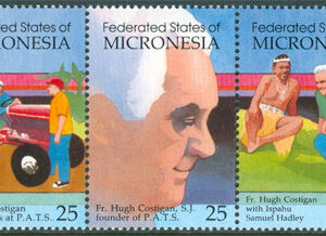 Micronesien – M  188-192 Berömdheter – Pater H Costigan, 5-strip **