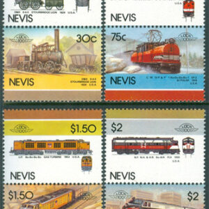 Nevis – M  340-347 Järnväg – Lok bla Stourbridge Lion, serie 8 kpl **