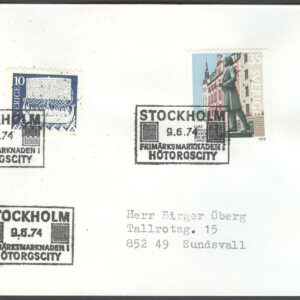 Stockholm 9/6-74 Frimärksmarknaden i Hötorgscity